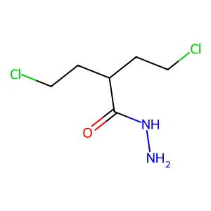 Acetic acid, 2,2-bis(2-chloroethyl)hydrazide structure