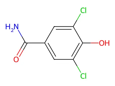 3,5-Dichloro-4-hydroxybenzamide structure