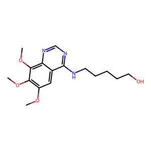 5-((6,7,8-Trimethoxy-4-quinazolinyl)amino)-1-pentanol structure