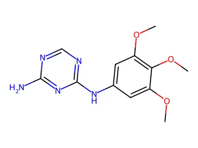 N2-(3,4,5-trimethoxyphenyl)-1,3,5-triazine-2,4-diamine structure