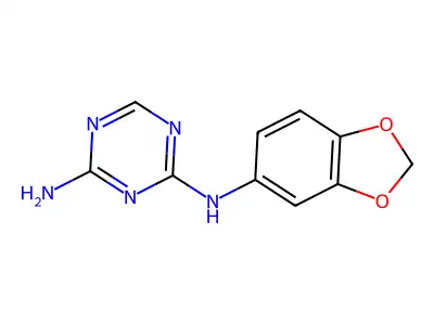 2-N-(2H-1,3-Benzodioxol-5-yl)-1,3,5-triazine-2,4-diamine structure