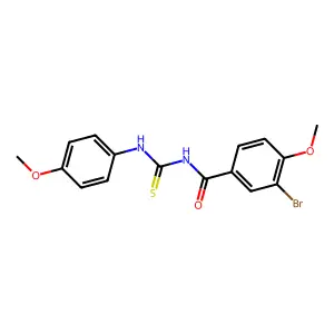 N-(3-bromo-4-methoxybenzoyl)-N'-(4-methoxyphenyl)thiourea structure