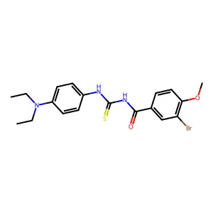 3-bromo-N-[[4-(diethylamino)phenyl]carbamothioyl]-4-methoxybenzamide structure