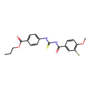 Propyl 4-[(3-bromo-4-methoxybenzoyl)carbamothioylamino]benzoate structure