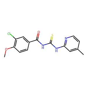 3-chloro-4-methoxy-N-[(4-methylpyridin-2-yl)carbamothioyl]benzamide structure