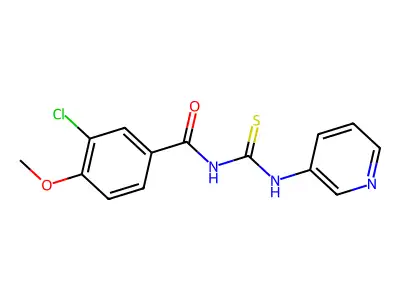 3-chloro-4-methoxy-N-(pyridin-3-ylcarbamothioyl)benzamide structure