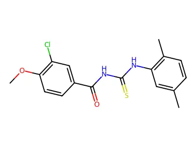 3-chloro-N-[(2,5-dimethylphenyl)carbamothioyl]-4-methoxybenzamide structure