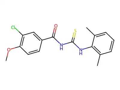 3-chloro-N-[(2,6-dimethylphenyl)carbamothioyl]-4-methoxybenzamide structure