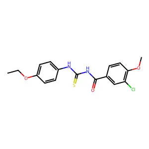 3-chloro-N-[(4-ethoxyphenyl)carbamothioyl]-4-methoxybenzamide structure