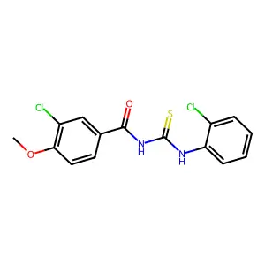 3-chloro-N-[(2-chlorophenyl)carbamothioyl]-4-methoxybenzamide structure