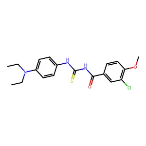 3-chloro-N-[[4-(diethylamino)phenyl]carbamothioyl]-4-methoxybenzamide structure