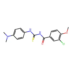 3-chloro-N-[[4-(dimethylamino)phenyl]carbamothioyl]-4-methoxybenzamide structure
