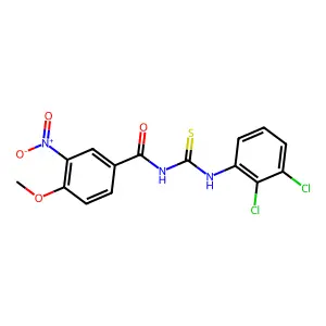 N-[(2,3-dichlorophenyl)carbamothioyl]-4-methoxy-3-nitrobenzamide structure