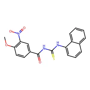 4-methoxy-N-(naphthalen-1-ylcarbamothioyl)-3-nitrobenzamide structure