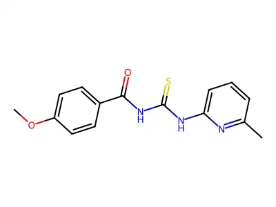 4-methoxy-N-[(6-methylpyridin-2-yl)carbamothioyl]benzamide structure