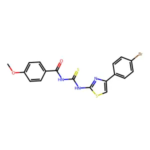 N-[4-(4-bromophenyl)-1,3-thiazol-2-yl]-N'-(4-methoxybenzoyl)thiourea structure