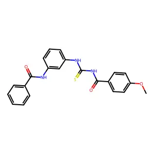 N-((3-Benzamidophenyl)carbamothioyl)-4-methoxybenzamide structure