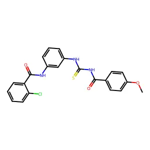 2-chloro-N-[3-[(4-methoxybenzoyl)carbamothioylamino]phenyl]benzamide structure