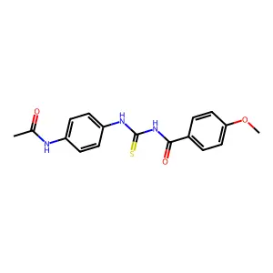 N-[(4-acetamidophenyl)carbamothioyl]-4-methoxybenzamide structure