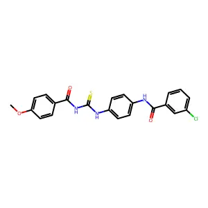 3-chloro-N-[4-({[(4-methoxyphenyl)carbonyl]carbamothioyl}amino)phenyl]benzamide structure