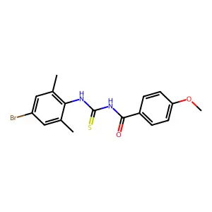 N-[(4-bromo-2,6-dimethylphenyl)carbamothioyl]-4-methoxybenzamide structure