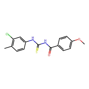 N-[(3-chloro-4-methylphenyl)carbamothioyl]-4-methoxybenzamide structure