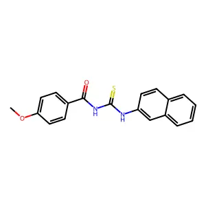 4-methoxy-N-(naphthalen-2-ylcarbamothioyl)benzamide structure