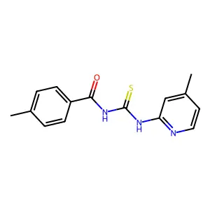 4-methyl-N-[(4-methylpyridin-2-yl)carbamothioyl]benzamide structure