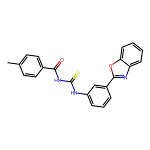 1-(3-Benzooxazol-2-yl-phenyl)-3-(4-methyl-benzoyl)-thiourea structure