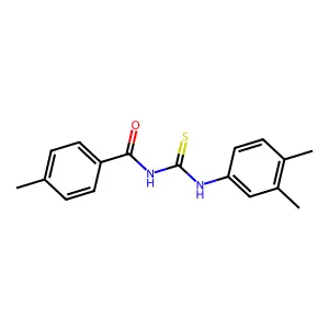 N-[(3,4-dimethylphenyl)carbamothioyl]-4-methylbenzamide structure