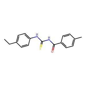 N-[(4-ethylphenyl)carbamothioyl]-4-methylbenzamide structure