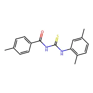 N-[(2,5-dimethylphenyl)carbamothioyl]-4-methylbenzamide structure