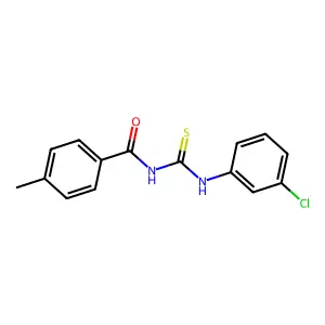 N-[(3-chlorophenyl)carbamothioyl]-4-methylbenzamide structure