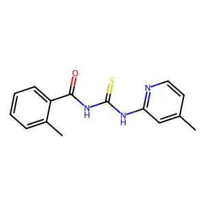 2-methyl-N-[(4-methylpyridin-2-yl)carbamothioyl]benzamide structure
