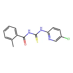 N-[(5-chloropyridin-2-yl)carbamothioyl]-2-methylbenzamide structure