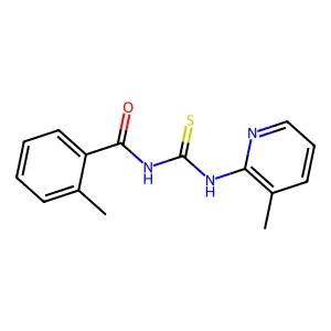 2-methyl-N-[(3-methylpyridin-2-yl)carbamothioyl]benzamide structure