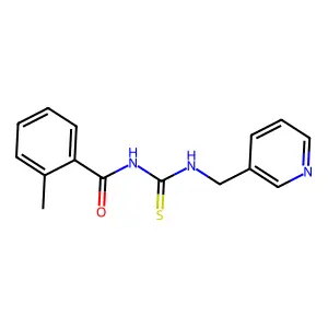 2-methyl-N-(pyridin-3-ylmethylcarbamothioyl)benzamide structure