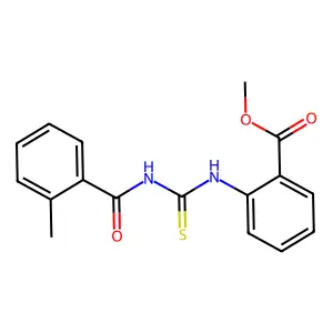 2-[3-(2-Methyl-benzoyl)-thioureido]-benzoic acid methyl ester structure