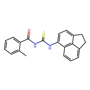 N-(1,2-dihydro-5-acenaphthylenyl)-N'-(2-methylbenzoyl)thiourea structure