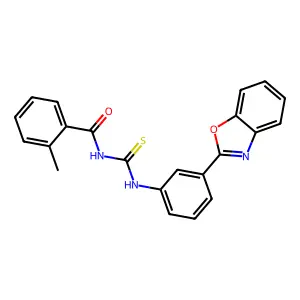 1-(3-Benzooxazol-2-yl-phenyl)-3-(2-methyl-benzoyl)-thiourea structure