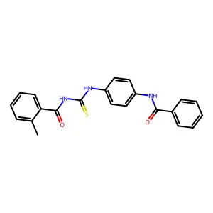 N-[(4-benzamidophenyl)carbamothioyl]-2-methylbenzamide structure