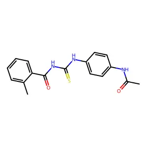 N-{[4-(acetylamino)phenyl]carbamothioyl}-2-methylbenzamide structure