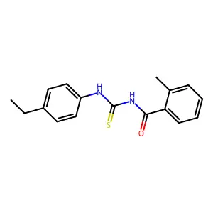 N-[(4-ethylphenyl)carbamothioyl]-2-methylbenzamide structure