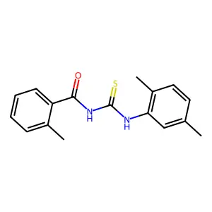 N-[(2,5-dimethylphenyl)carbamothioyl]-2-methylbenzamide structure