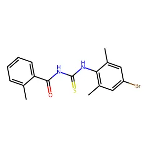 N-[(4-bromo-2,6-dimethylphenyl)carbamothioyl]-2-methylbenzamide structure