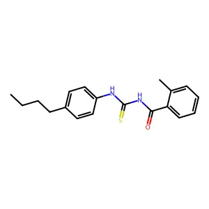 N-[(4-butylphenyl)carbamothioyl]-2-methylbenzamide structure