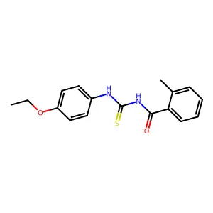 N-[(4-ethoxyphenyl)carbamothioyl]-2-methylbenzamide structure