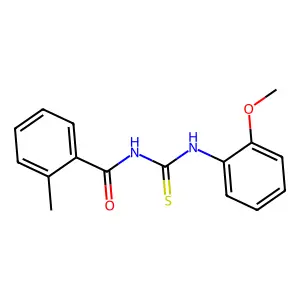 N-[(2-methoxyphenyl)carbamothioyl]-2-methylbenzamide structure