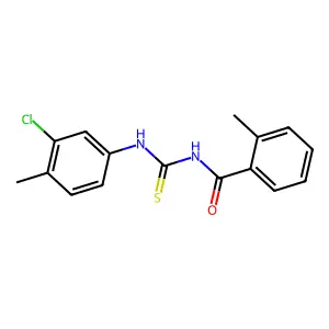 N-[(3-chloro-4-methylphenyl)carbamothioyl]-2-methylbenzamide structure