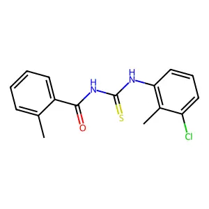 N-[(3-chloro-2-methylphenyl)carbamothioyl]-2-methylbenzamide structure